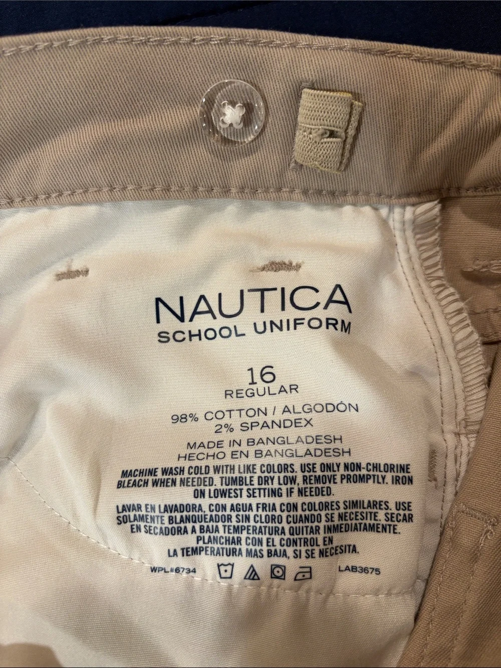 Nautica Beige/Tan Big Boys Straight-Leg Pants